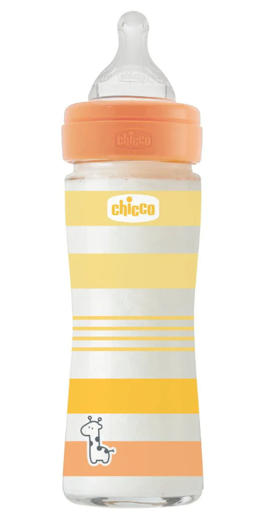 CHICCO - WELL BEING Γυάλινο Μπιμπερό ΘΣ 0m+ (Unisex) - 240ml